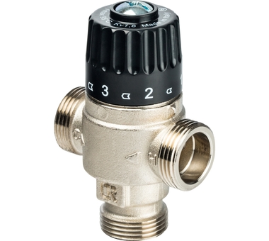 STOUT  Термостатический смесительный клапан для систем отопления и ГВС 3/4"  НР   30-65°С KV 1,8
