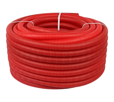 STOUT  Труба гофрированная ПНД, цвет красный, наружным диаметром 32 мм для труб диаметром 25 мм