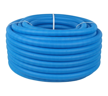 STOUT  Труба гофрированная ПНД, цвет синий, наружным диаметром 25 мм для труб диаметром 16-22 мм